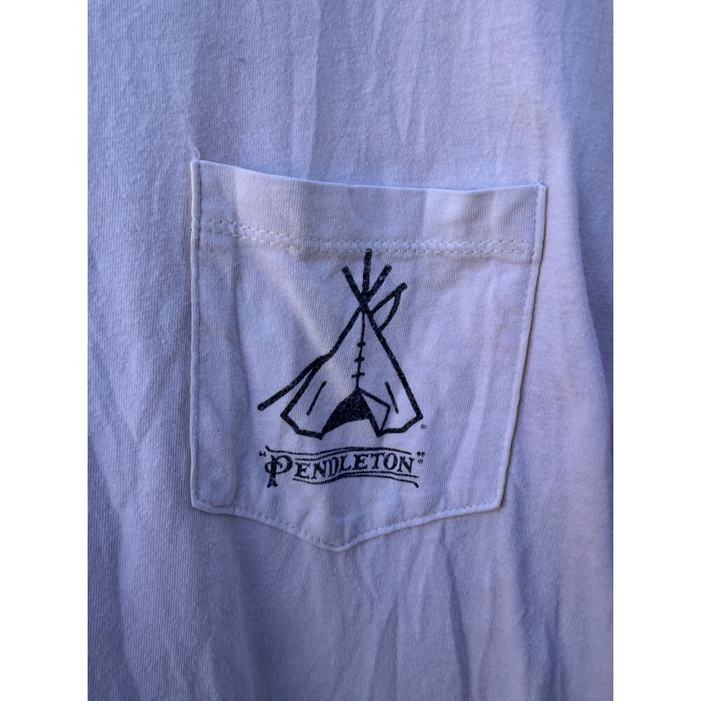 Pendleton Pocket T Shirt Mens Small White Graphic Logo Tee - Picture 4 of 4
